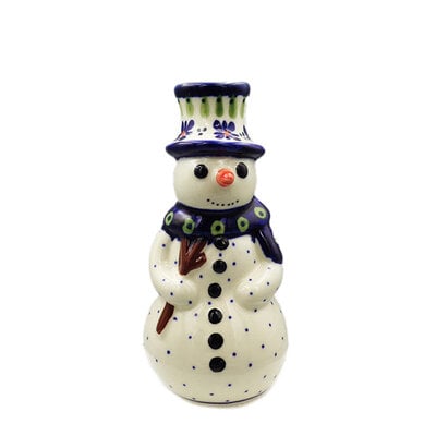 Dew Drops Snowman Candlestick