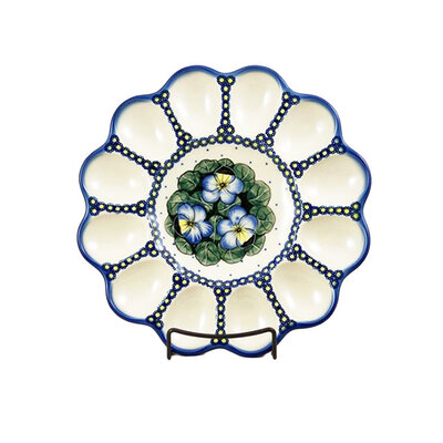 Pansies Egg Plate