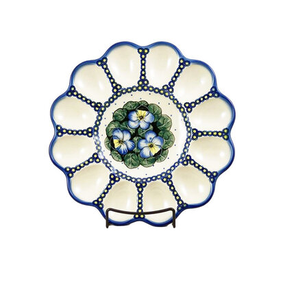 Pansies Egg Plate