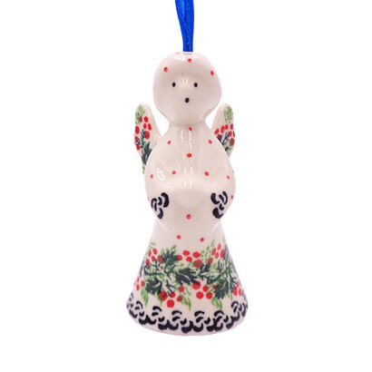 Holly Berry Angel Ornament