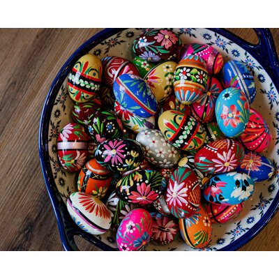 Pysanki Hand Painted Wooden Egg