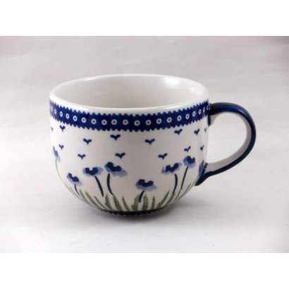 Blue Poppies Latte Cup