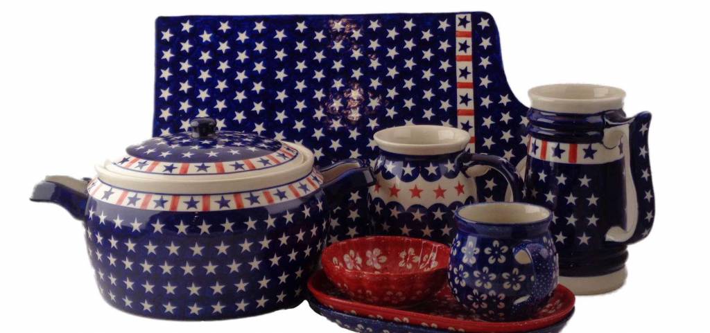 Our Military and the Patriotic Americana Pattern - Top Selling Polish Pottery Patterns 