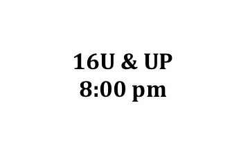 11/3/25-16U/18U Only Fielding - 8:00 pm
