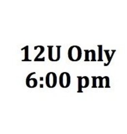 12/1/25 - 10U/12U Only Fielding - 6:00 pm