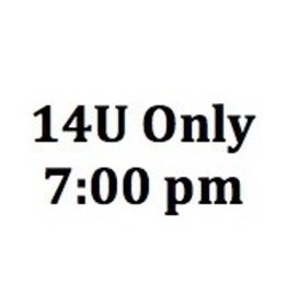 10/27/25 - 14U Only Fielding - 7:00 pm