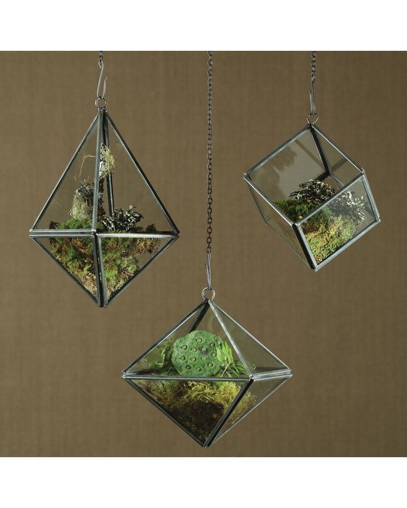 Homart Pierre Geometric Terrarium Tetrahedron Zinc Areohome