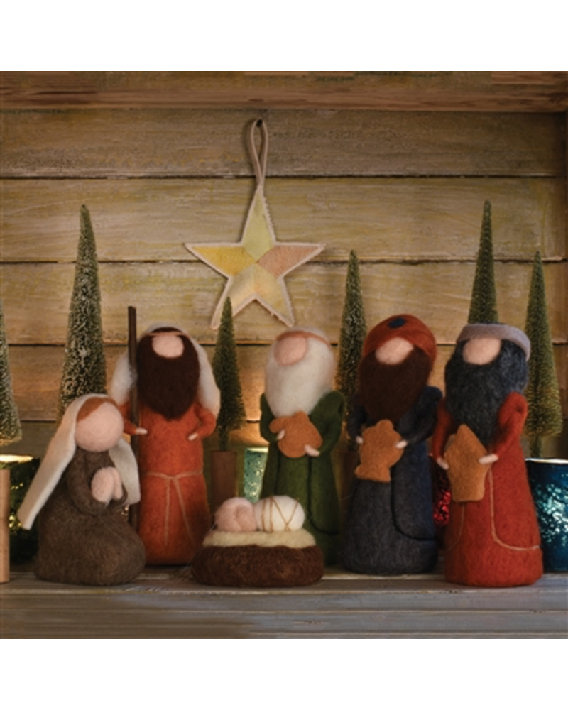 Homart Felt Nativity Set Of 6 Figurines
