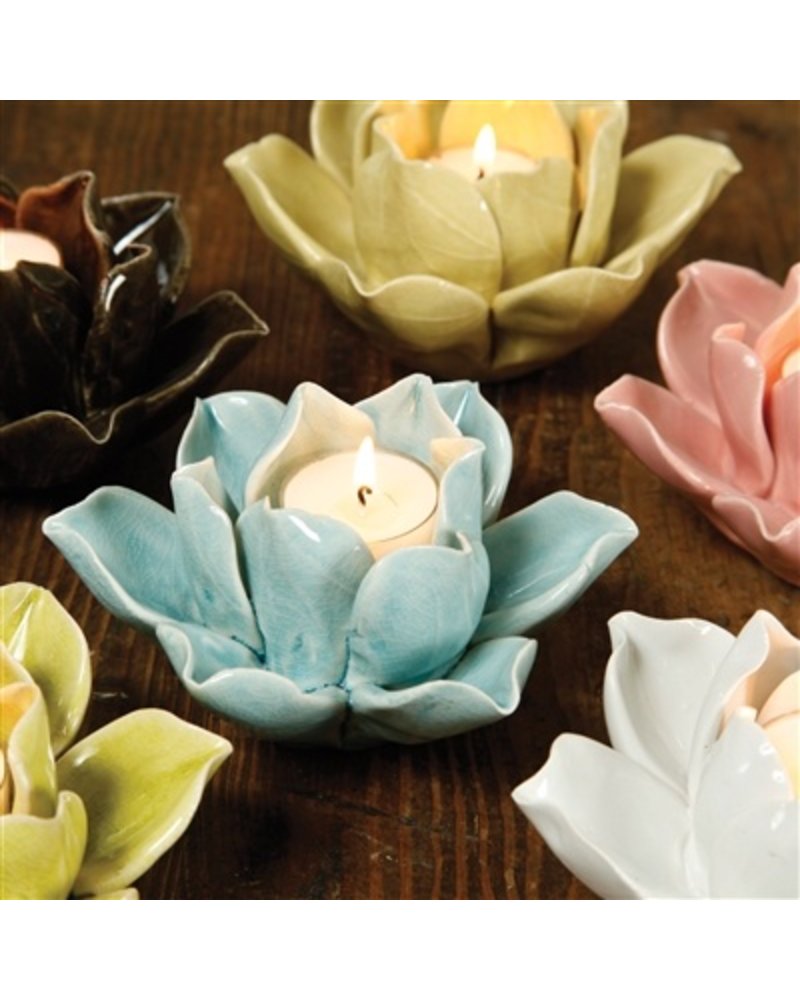 HomArt Lotus Tea Light Holder Yellow AREOhome