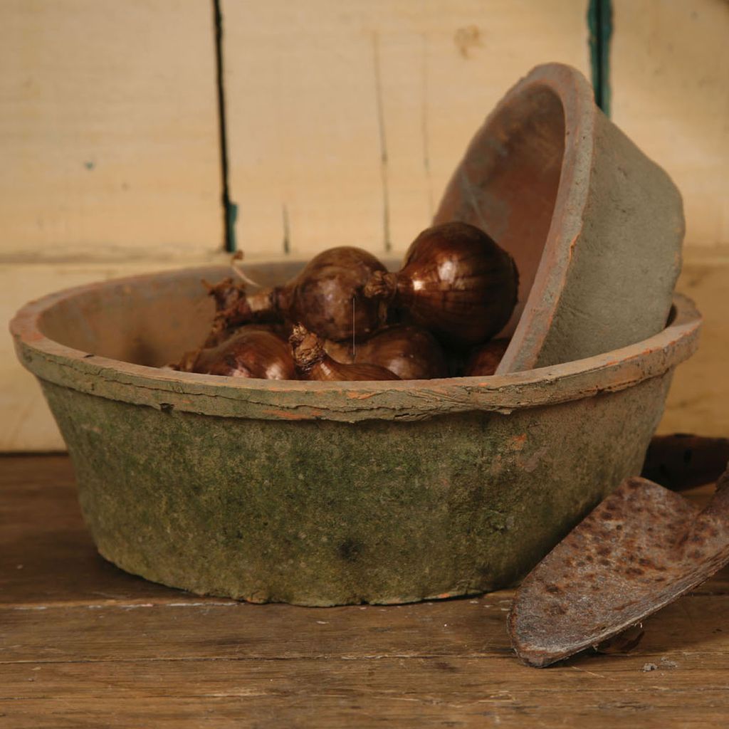 Rustic Terra Cotta Bulb Pot Lrg Antique Red AREOhome