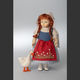 Europe Wooden doll Goose Girl 25cm