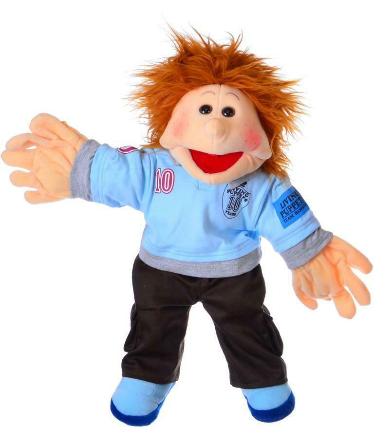 Europe Thilo, kleiner Junge mit Poloshirt Handpuppe 45 cm Living Puppets