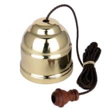 Australia Ceiling Pull Switch Brown Cord Polished Brass Cover