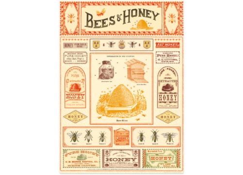 Australia Poster/Giftwrap Bees&Honey2