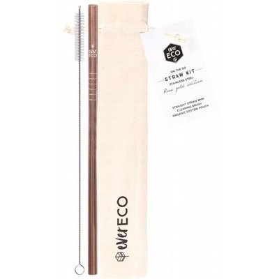 Australia EVER ECO On-The-Go Rose Gold Straw Kit 1+ Brush & Pouch