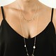 USA Long Moon Phase Necklace - Silver
