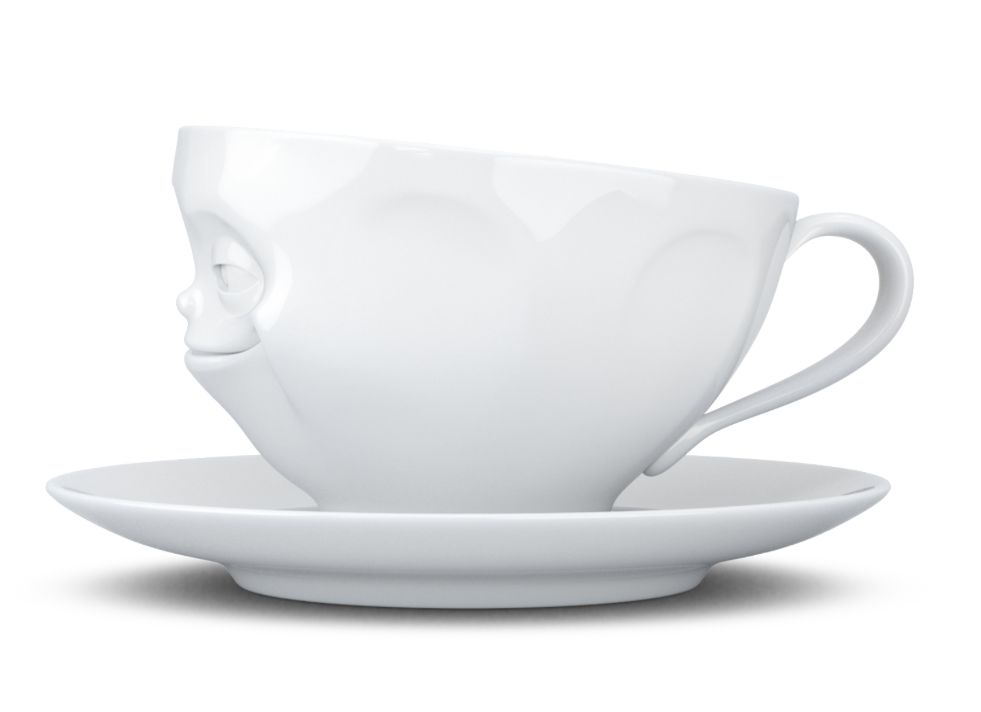 Europe Coffee cup "Grinning" white