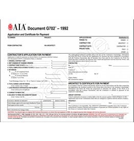 G702–1992, Application and Certificate for Payment (Pack of 50)