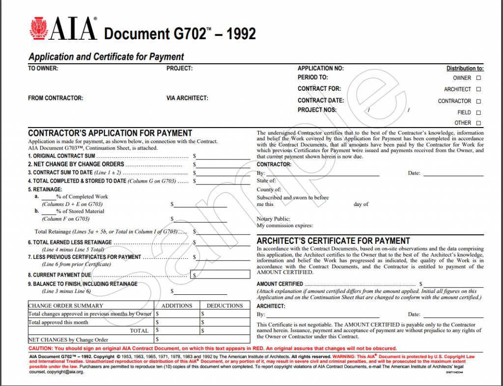 Free Printable Aia Documents