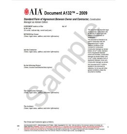 A132–2009 Standard Form of Agreement Between Owner and Contractor, Construction Manager as Adviser Edition