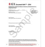 A441–2014, Standard Form of Agreement Between Contractor and Subcontractor for a Design-Build Project.