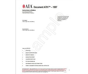 A701–2018, Instructions to Bidders - AIA Bookstore