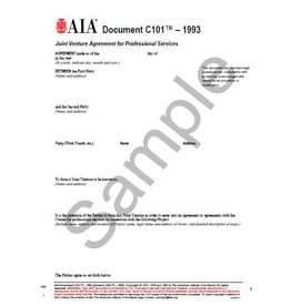 C101-1993 Joint Venture Agreement For Professional Srevices