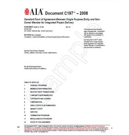 C197-2008 Standard Form of Agreement:Single Purpose Ent/Non-owner IPD