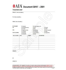 G810–2001, Transmittal Letter