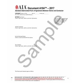 A104- 2017 (formerly A107-2007) Standard Abbreviated Form of Agreement Between Owner and Contractor