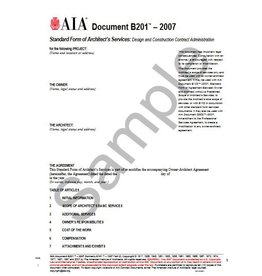 B201-2007 Standard Form Of Architects Services Design Construction Contract Admin