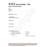 B305-1993 Architect's Qualification Statement