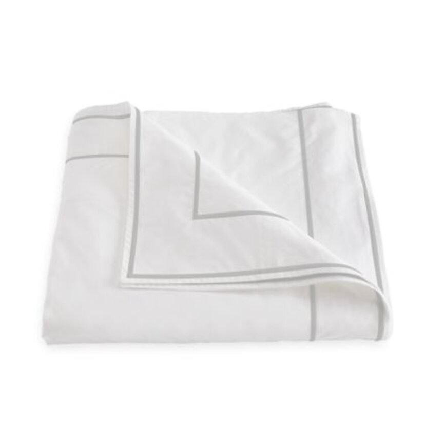 Matouk Ansonia Bedding Collection White 500TC Percale Satin Stitch Detail