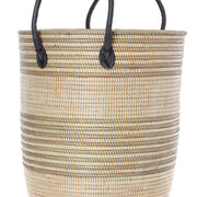 Baskets w/Leather Handles