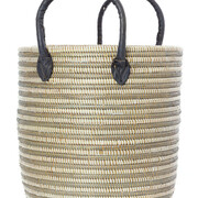 Baskets w/Leather Handles