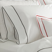 Matouk Ansonia Bedding Collection White 500TC Percale Satin Stitch Detail