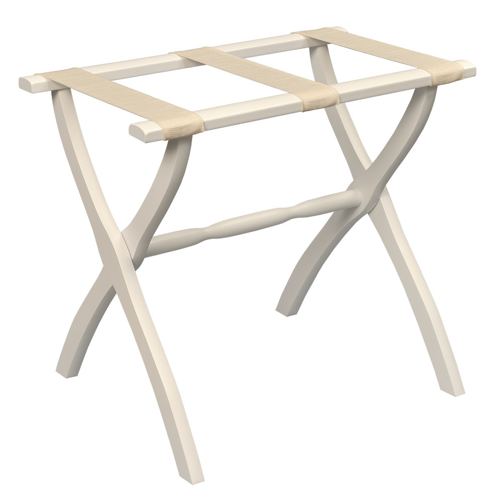 Wood Luggage Rack- Contour Leg - Linen Alley & Jackson Hole Mattress