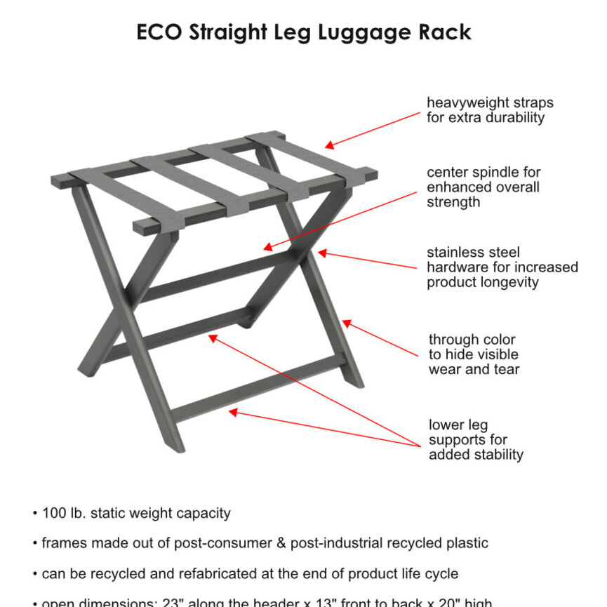 Eco -  Straight leg Luggage Rack
