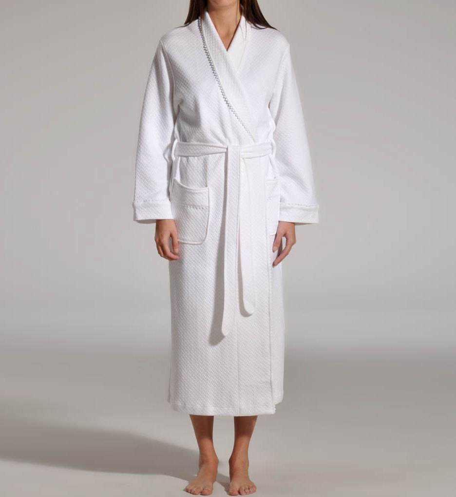 P-jamas Bath Robe-Long Quilted Basketweave - Linen Alley