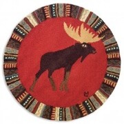 Cinnamon Moose Rug 36"round