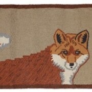 Red Fox Rug- 2x3 Hooked Wool