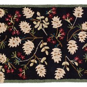 Bayberry Pinecones Hooked Rug