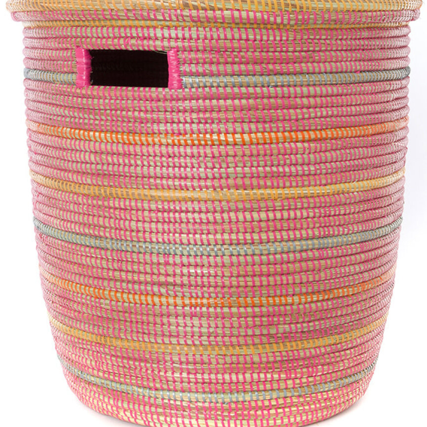 Sunrise Stripes-Flat lid Storage Basket