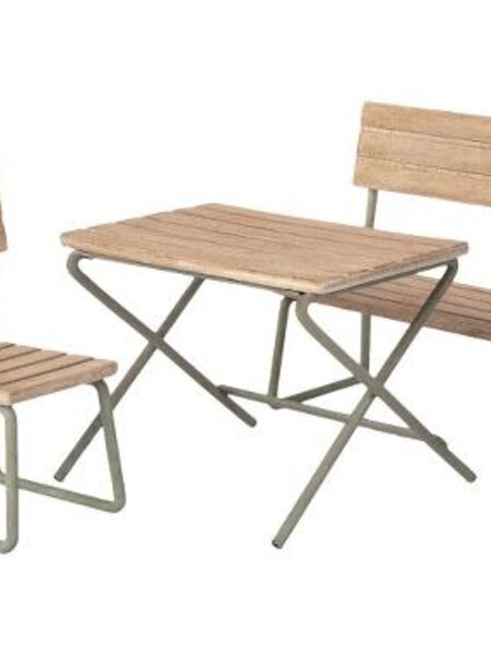 Maileg Garden Set, Table w/chair & Bench