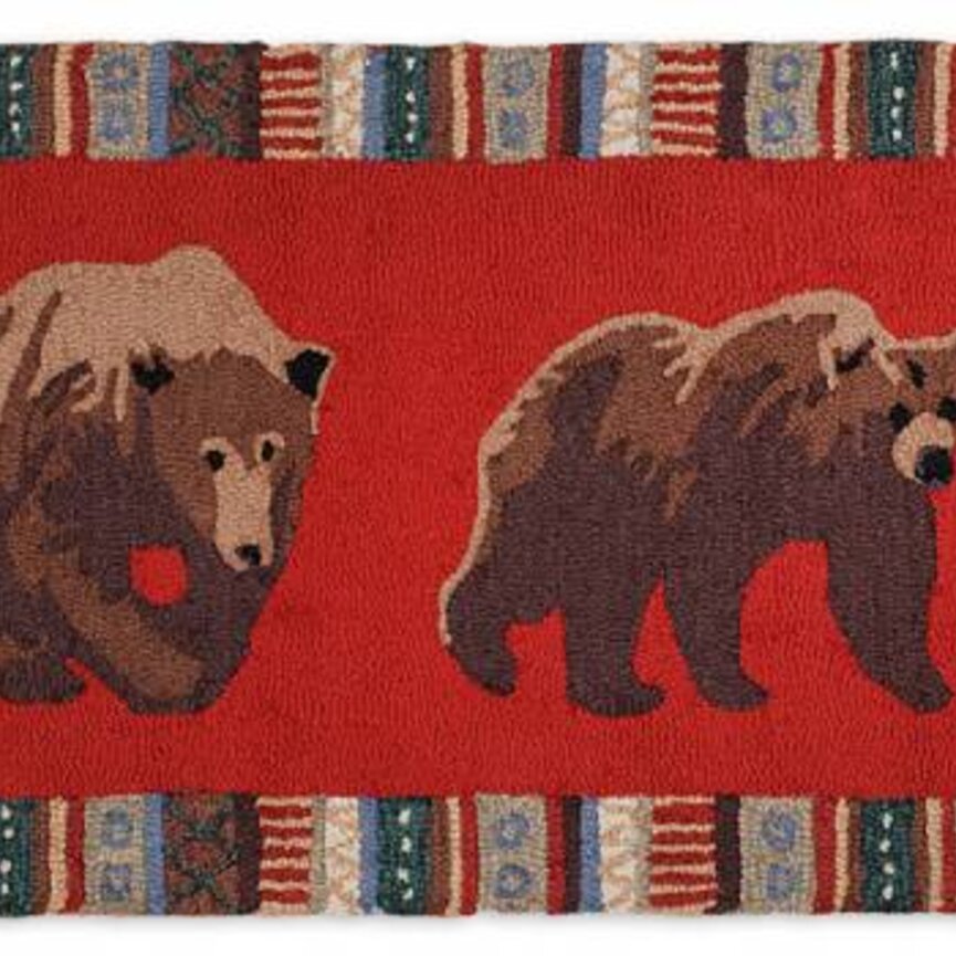 Cinnamon Bears Rug 30" x 8' Runner