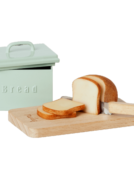 Miniature Bread Box w. Cutting Board & Knife