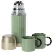Thermos and cups-Coral