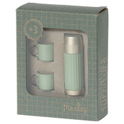 Thermos and cups-Coral