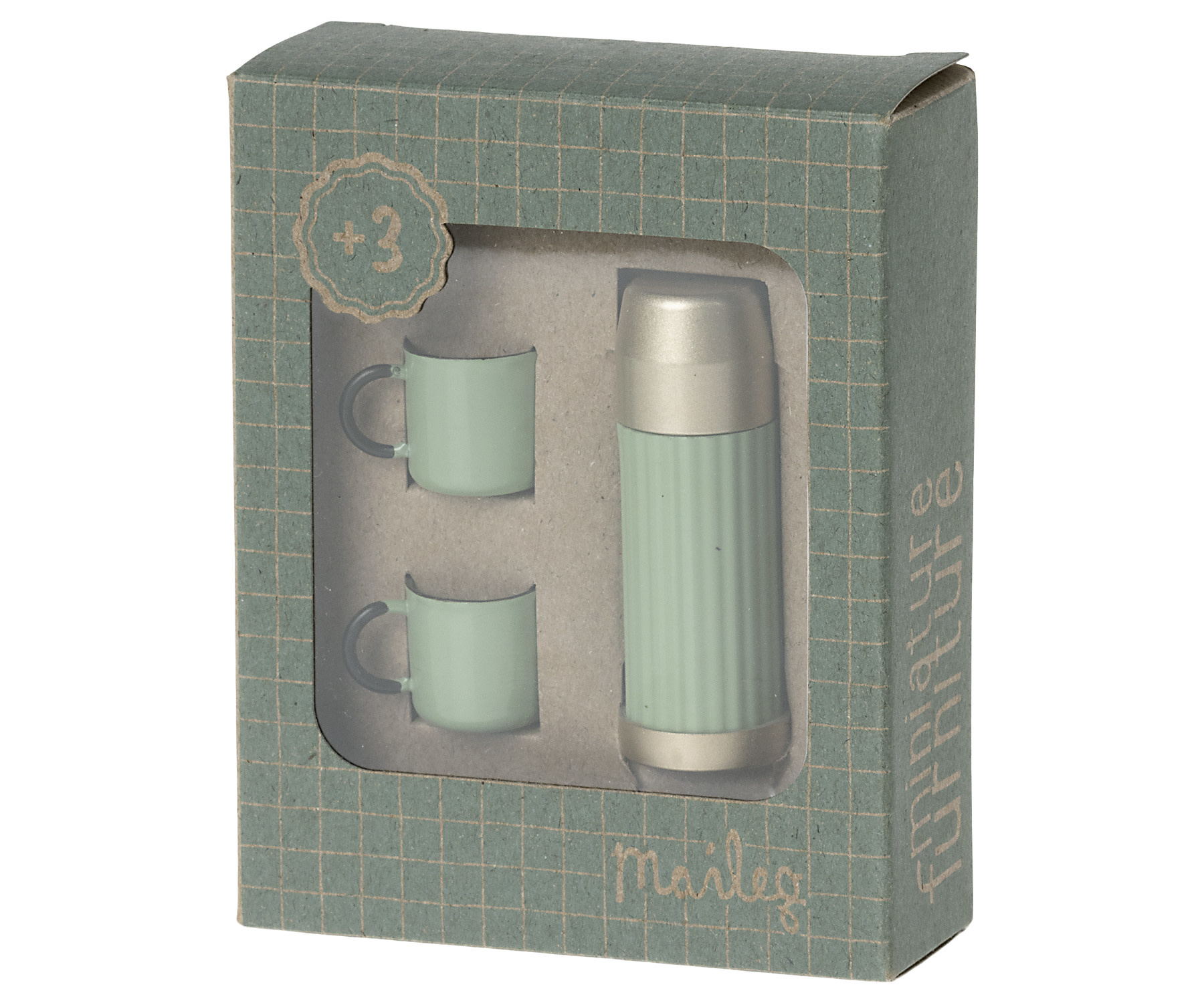 Maileg Thermos and cups-Mint