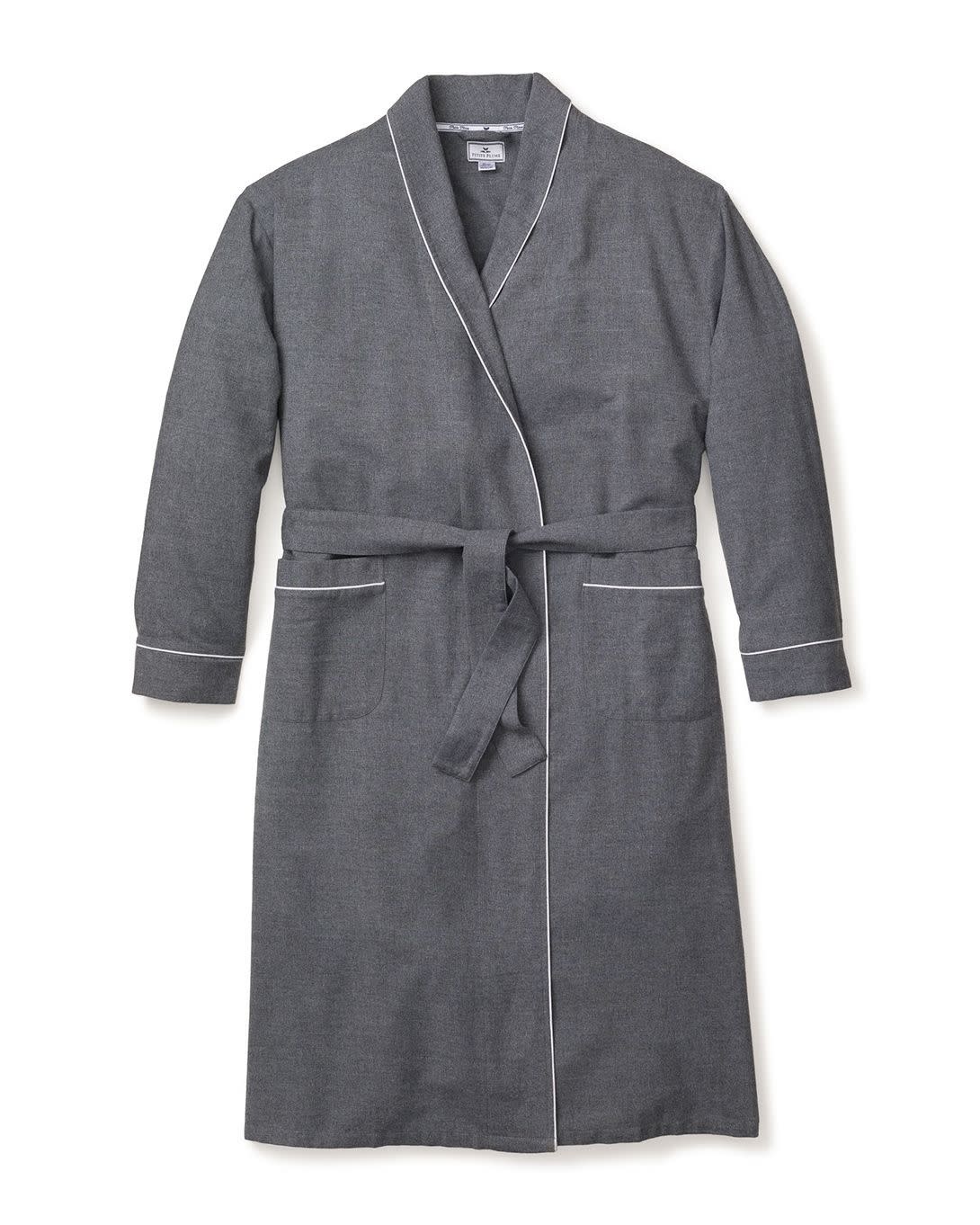 Petite Plume PP Grey Flannel Robe Linen Alley